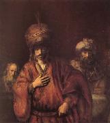 REMBRANDT Harmenszoon van Rijn The Condemnation of Haman oil on canvas